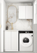 Otti Laundry Kit 1305 Bondi White with Stone Top