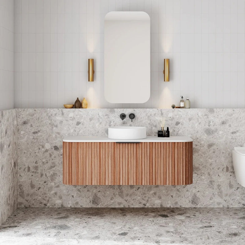 Cassa Design V-Groove Curved Wall Hung Vanity