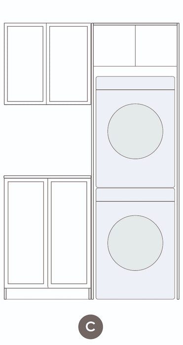 Otti Laundry Kit 1305 Hampshire with Stone Top