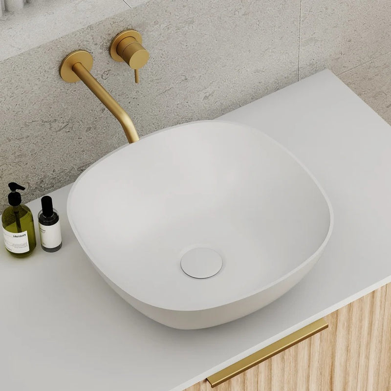 Cassa Design Rectangular Slim Solid Surface Above Counter Basin