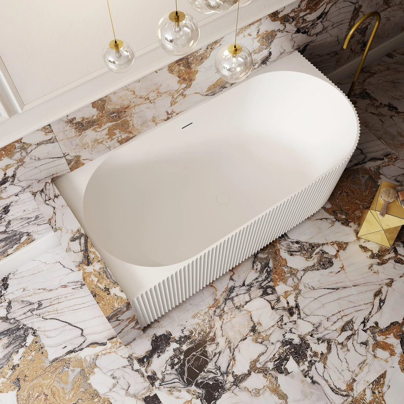 Cassa Design V-Groove Corner Back To Wall Bath