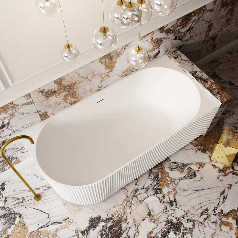 Cassa Design V-Groove Corner Back To Wall Bath