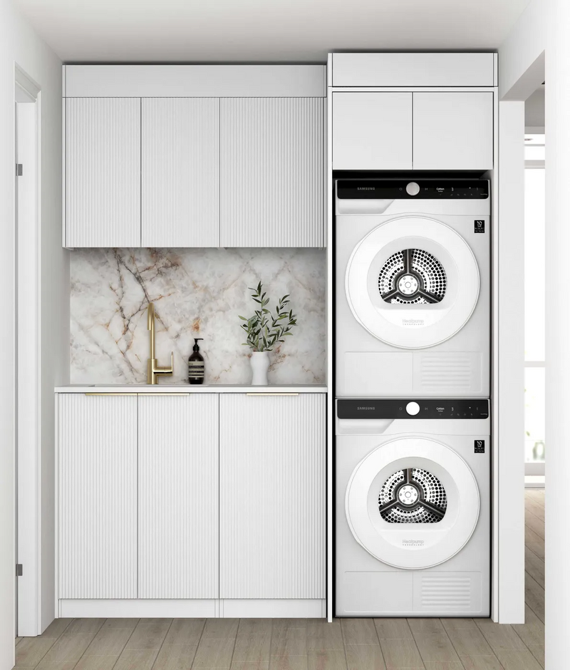 Otti Laundry Kit 1715 Bondi White with Stone Top