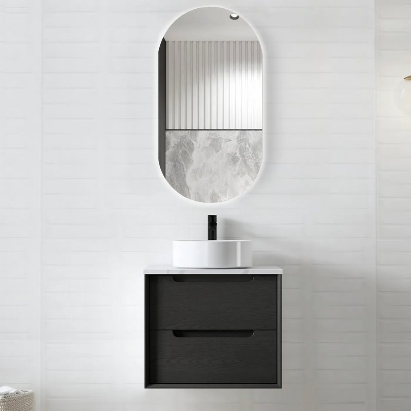 Otti Byron Black Oak Wall Hung Vanity
