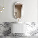 Otti Bondi Satin White Fluted Wall Hung Curve Cabinet