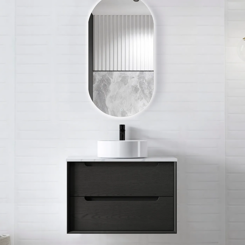 Otti Byron Black Oak Wall Hung Vanity