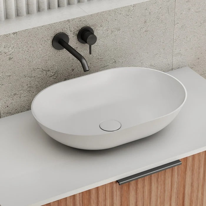 Cassa Design Eggshell Solid Surface Above Counter Basin