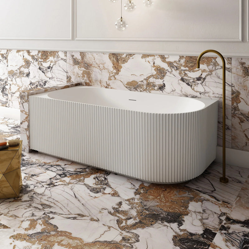 Cassa Design V-Groove Corner Back To Wall Bath