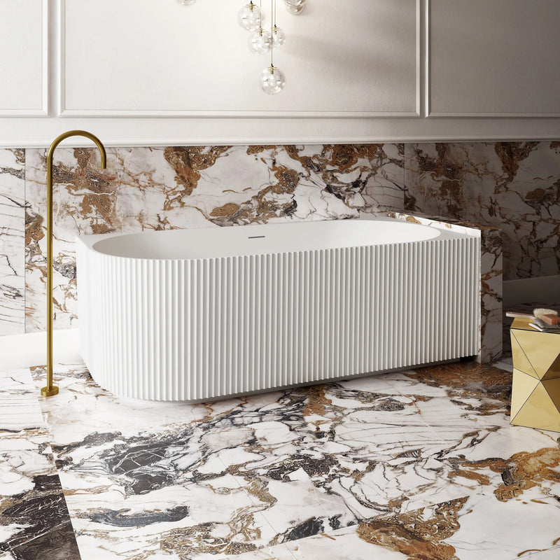 Cassa Design V-Groove Corner Back To Wall Bath
