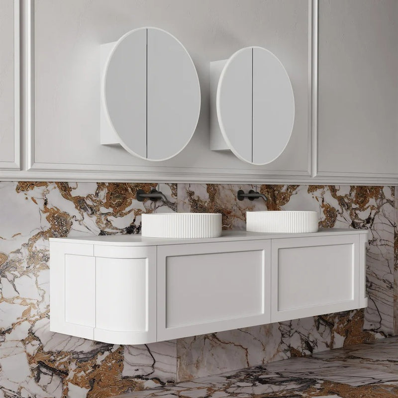 Cassa Design Westminster Curved Wall Hung Vanity