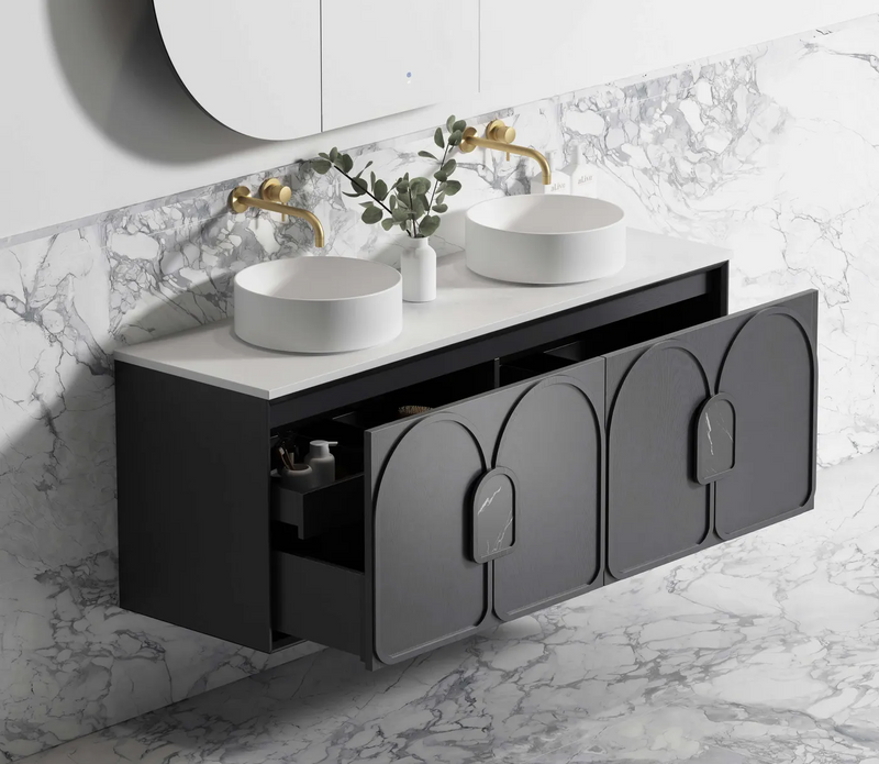 Otti Laguna Mk II Black Oak Wall Hung Vanity