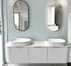 Otti Bondi Satin White Fluted Wall Hung Curve Cabinet