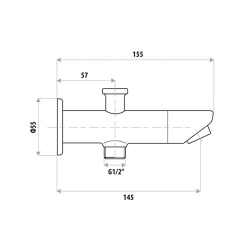 Dan Elle Bath Spout With Diverter