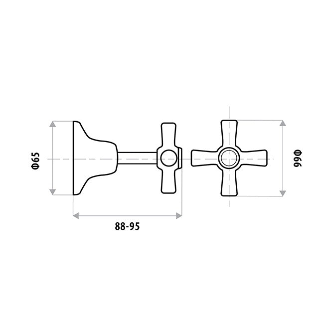 Easy Clean Wall Top Assembly Pair