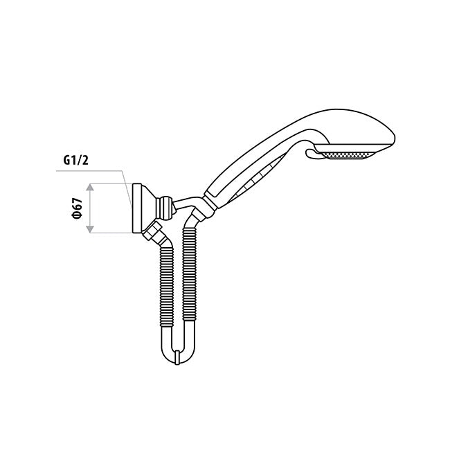 Elle Cobra Hand Shower With Wall Bracket