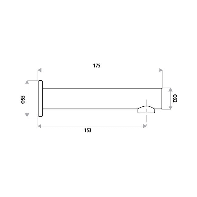 Linkware Elle 150mm Bath Spout S/Steel