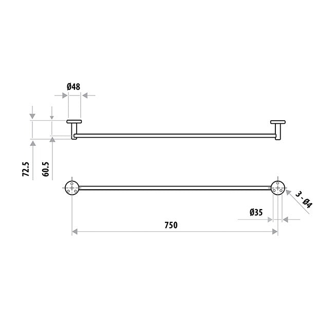 Linkware Single Towel Rail Brush