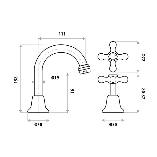 Entice Basin Set Fixed Spout
