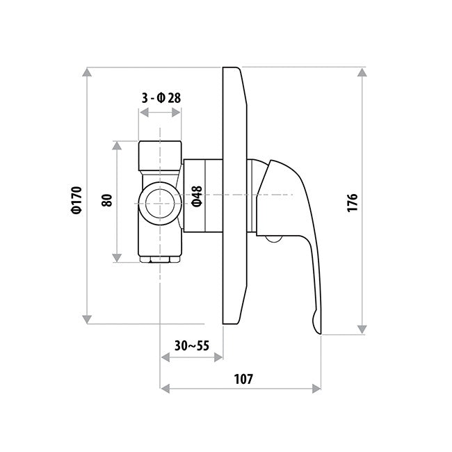 Helena Project Wall Mixer