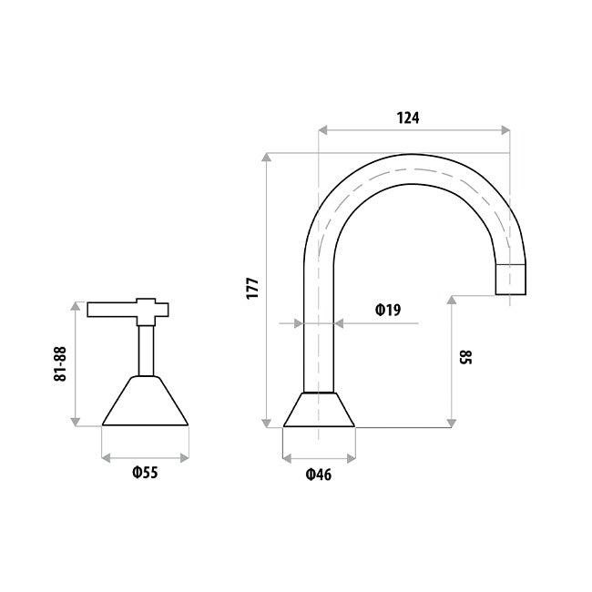 Linkware Kirra Plus Lever Basin Set