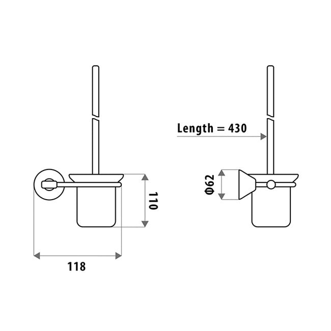 Linkware Kirra T/Pan Brush&Holder
