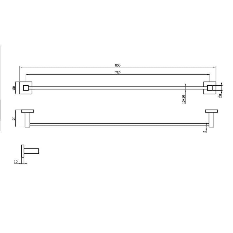 Lauren Elite Double Towel Rail