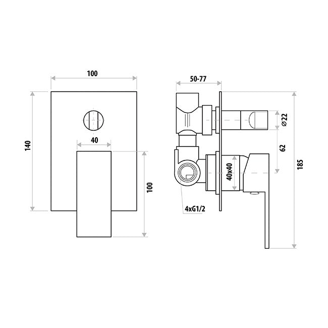 Linkware Lauren Pro Diverter Mixer