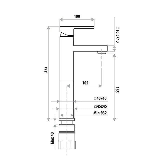 Linkware L'n Project HR Basin Mixer
