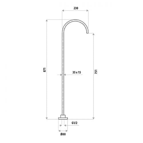 Linkware Liberty Floor Mounted Spout