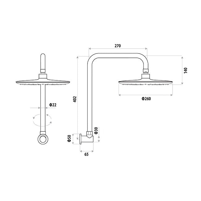 Loui Gooseneck Shower