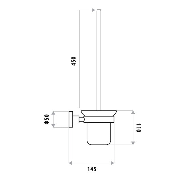 Loui Toilet Pan Brush And Holder