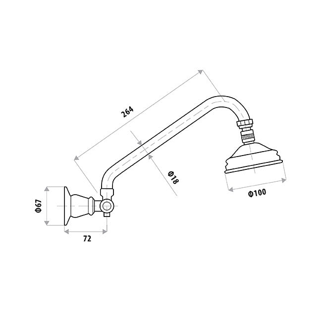 Linkware Noosa Shower Rose & Arm