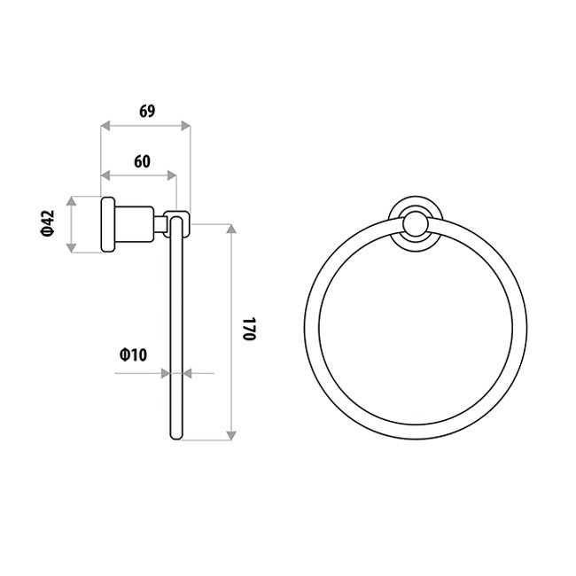 Linkware Renovator Towel Ring C/P
