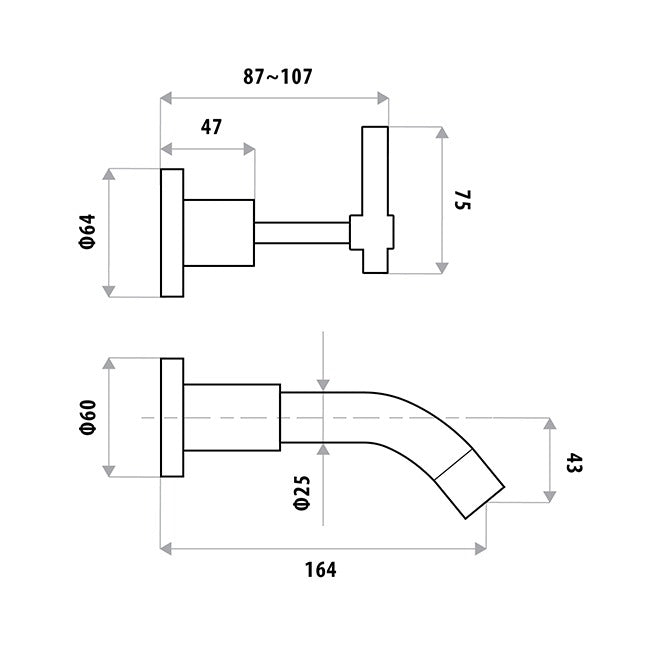 Linkware Sabine Lever C/D Bath Set C/P