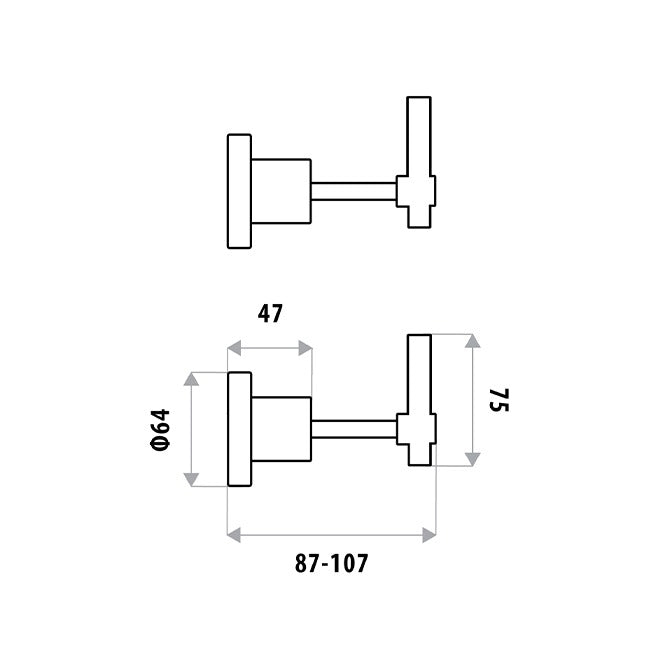 Linkware Sabine Lever C/D Wall Stops CP