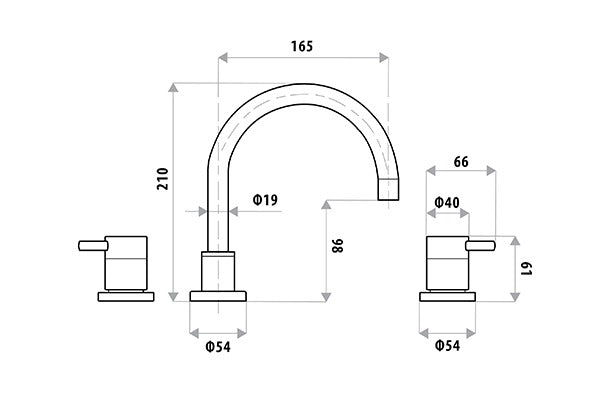 Elle Vanity Hob Sink Set