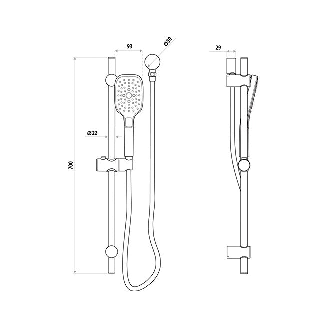 Huntingwood Hand Shower On Rail