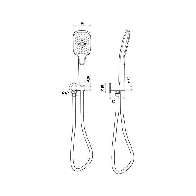 Huntingwood Hand Shower With Wall Bracket