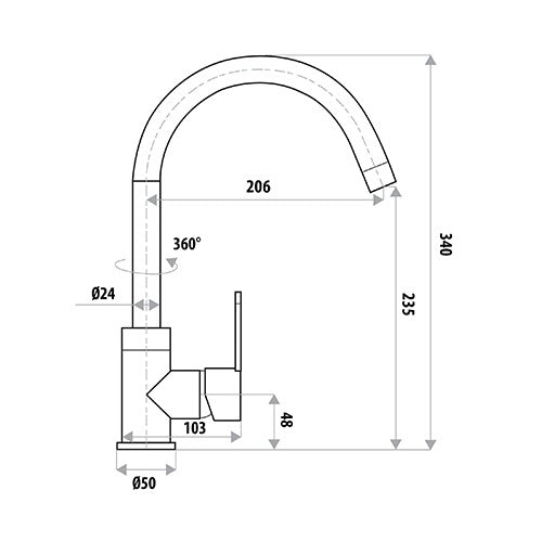 Linkware Loui Sink Mixer CP Window Pack
