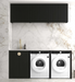 Otti Laundry Kit 1960 Marlo Black with Stone Top