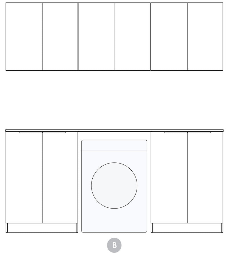 Otti Laundry Kit 1960 Bondi White With Benchtop