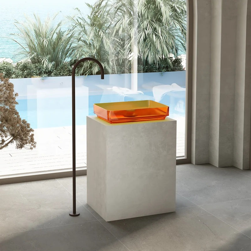 Cassa Design Wow Rectangular Translucency Resin Stone Basin