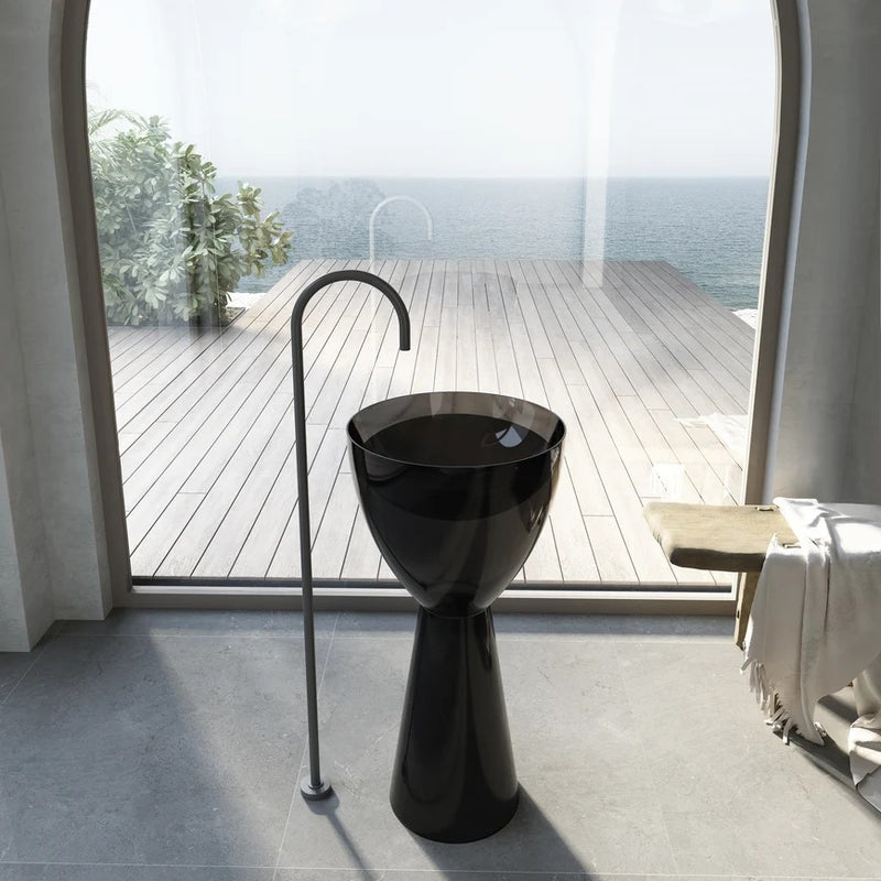 Cassa Design Wow Pedestal Translucency Resin Stone Basin