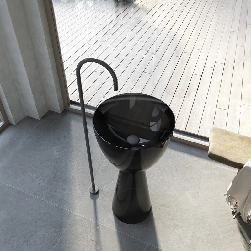 Cassa Design Wow Pedestal Translucency Resin Stone Basin