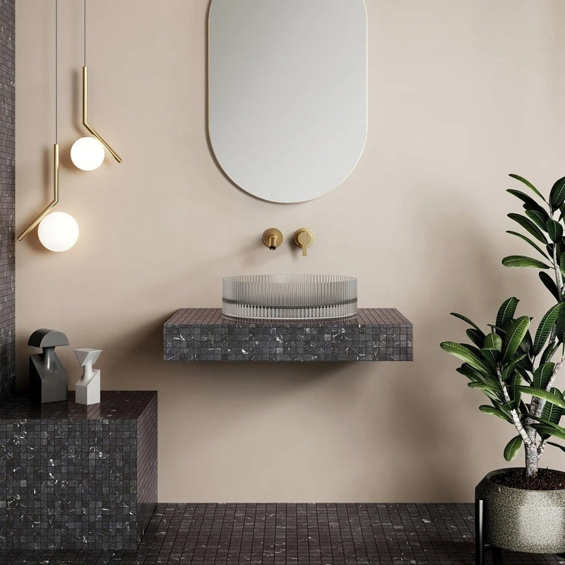 Cassa Design Wow V-Groove Translucency Round Above Counter Basin