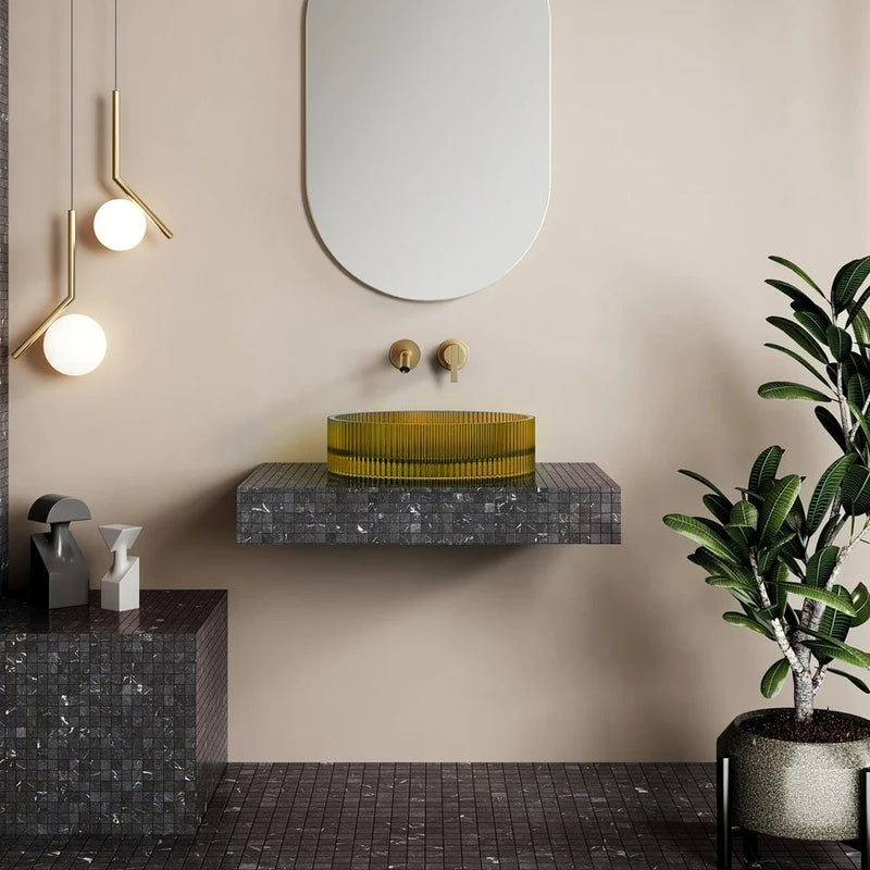 Cassa Design Wow V-Groove Translucency Round Above Counter Basin