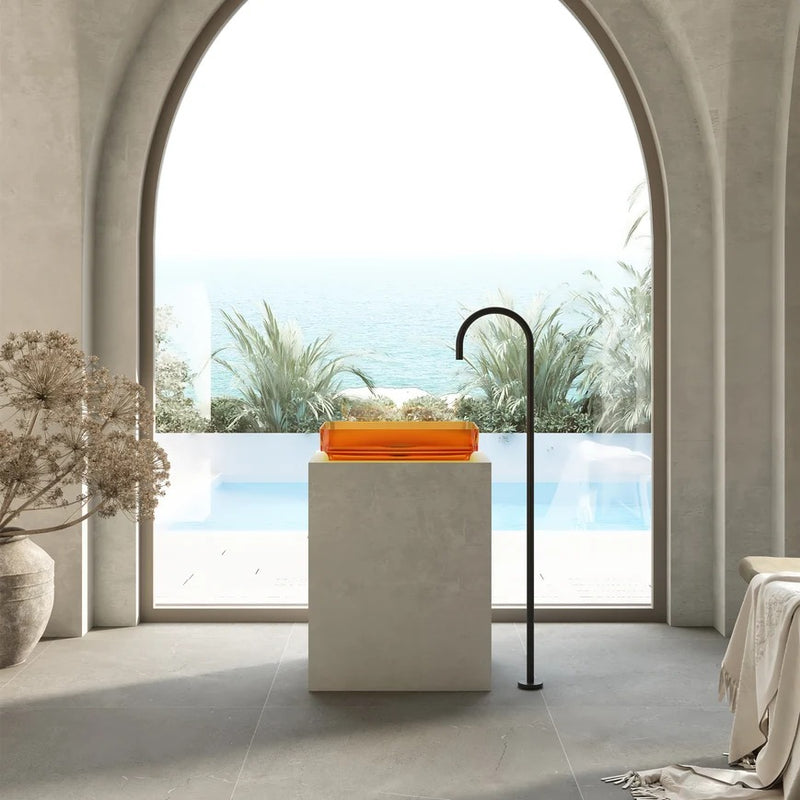 Cassa Design Wow Rectangular Translucency Resin Stone Basin