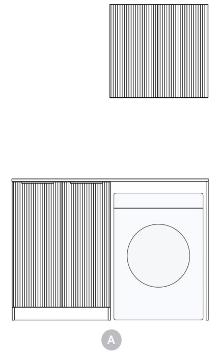 Otti Laundry Kit 1305 Havana Fluted with Stone Top