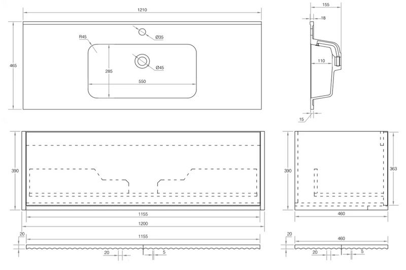 Cassa Design Capture Wall Hung Vanity
