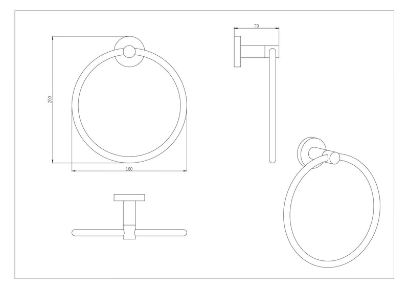 Elle Elite Towel Ring